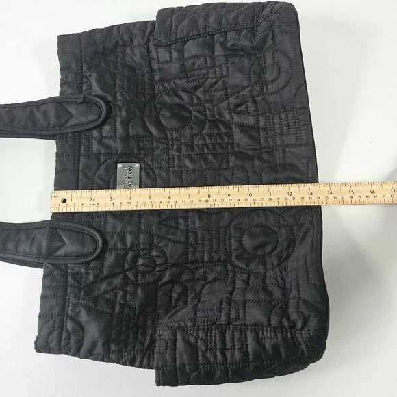 Kenneth Cole Reaction Black Quilted Nylon Tote Bag - Picture 11 of 11
